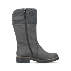 Rieker Damen Hochschaftstiefel graphitgrau