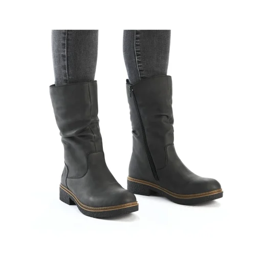 Rieker Damen Hochschaftstiefel schattengrau
