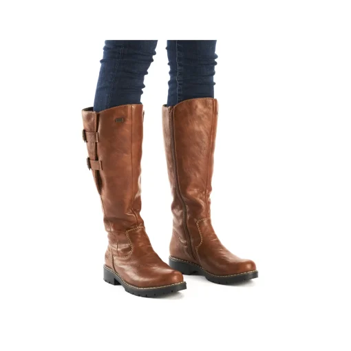 Rieker Damen Hochschaftstiefel karamellbraun