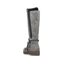 Rieker Damen Hochschaftstiefel stahlgrau