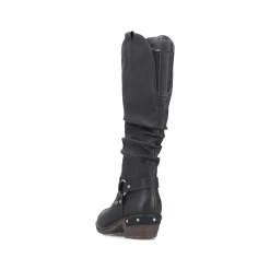 Rieker Damen Hochschaftstiefel nachtschwarz