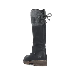 Rieker Damen Hochschaftstiefel asphaltschwarz