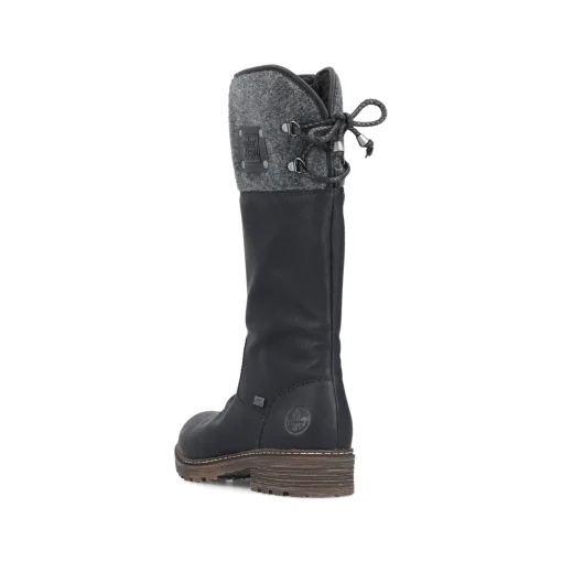 Rieker Damen Hochschaftstiefel asphaltschwarz