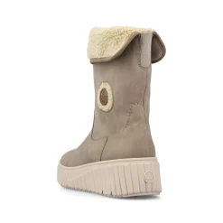 Rieker Damen Hochschaftstiefel graubeige