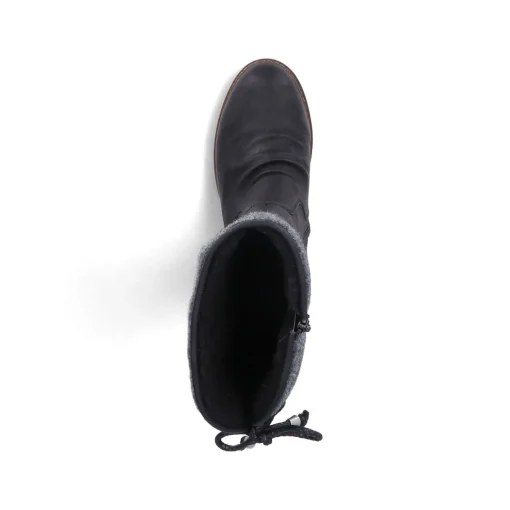 Rieker Damen Hochschaftstiefel asphaltschwarz