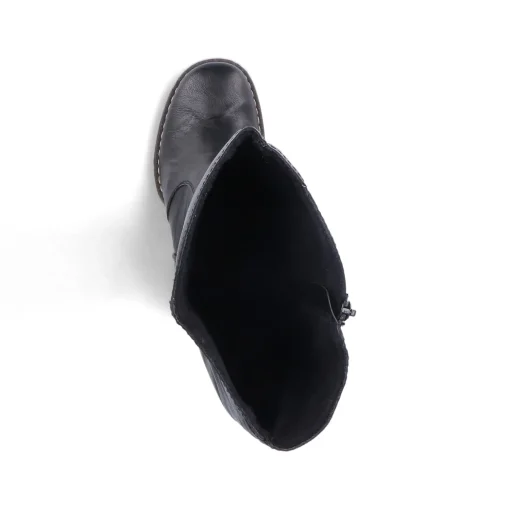 Rieker Damen Hochschaftstiefel tiefschwarz