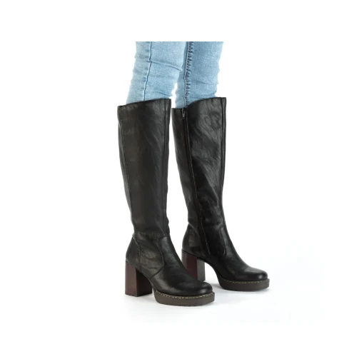 Rieker Damen Hochschaftstiefel tiefschwarz