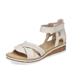 Rieker Damen Keilsandaletten hellbeige