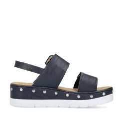 Rieker Damen Keilsandaletten marineblau