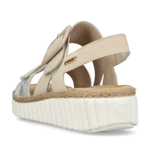 Rieker Damen Keilsandaletten hellbeige