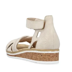 Rieker Damen Keilsandaletten hellbeige