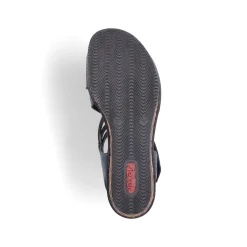 Rieker Damen Keilsandaletten schieferblau