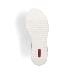 Rieker Damen Keilsandaletten mintgrün-weiß-beige