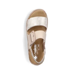Rieker Damen Keilsandaletten hellbeige