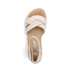 Rieker Damen Keilsandaletten hellbeige