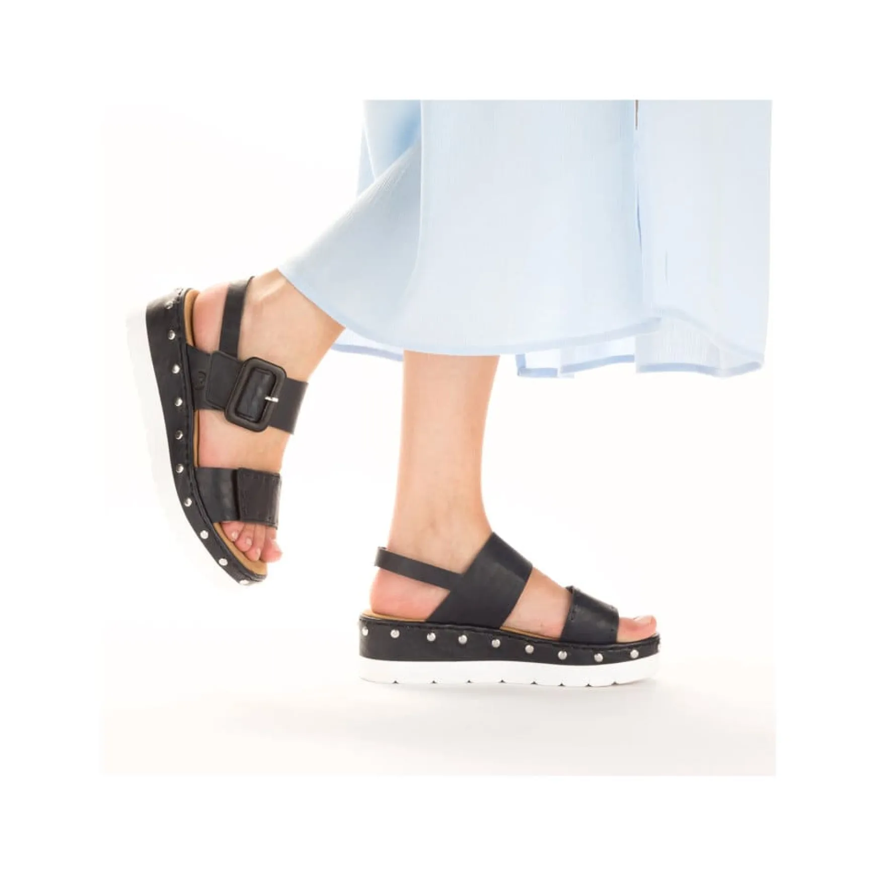 Rieker Damen Keilsandaletten marineblau