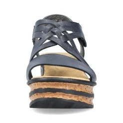 Rieker Damen Keilsandaletten schieferblau