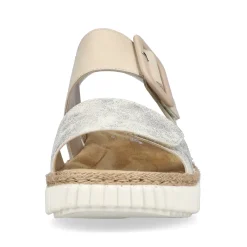 Rieker Damen Keilsandaletten hellbeige