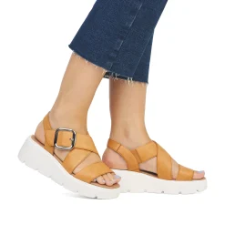 Rieker Damen Keilsandaletten saffron