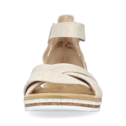 Rieker Damen Keilsandaletten hellbeige
