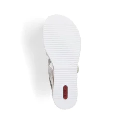 Rieker Damen Keilsandaletten silber-metallic
