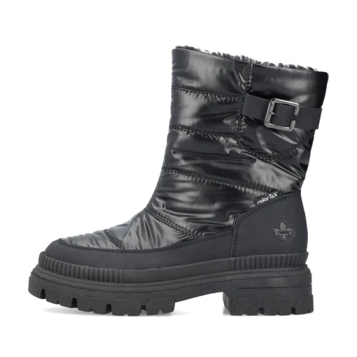 Rieker Damen Kurzstiefel glanzschwarz