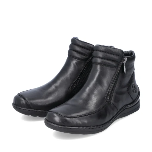 Rieker Damen Kurzstiefel glanzschwarz