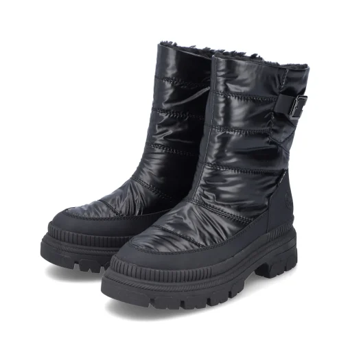 Rieker Damen Kurzstiefel glanzschwarz