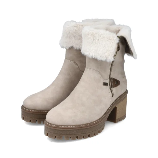 Rieker Damen Kurzstiefel graubeige
