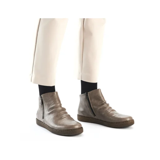 Rieker Damen Kurzstiefel braungrau