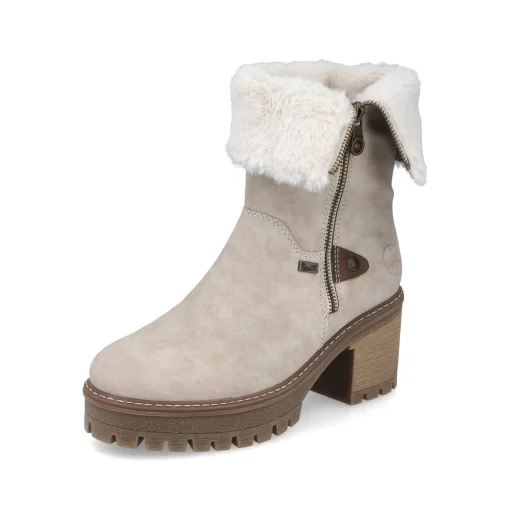 Rieker Damen Kurzstiefel graubeige