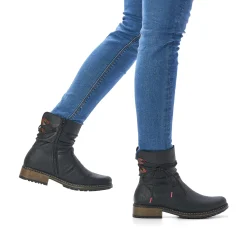 Rieker Damen Kurzstiefel mattschwarz