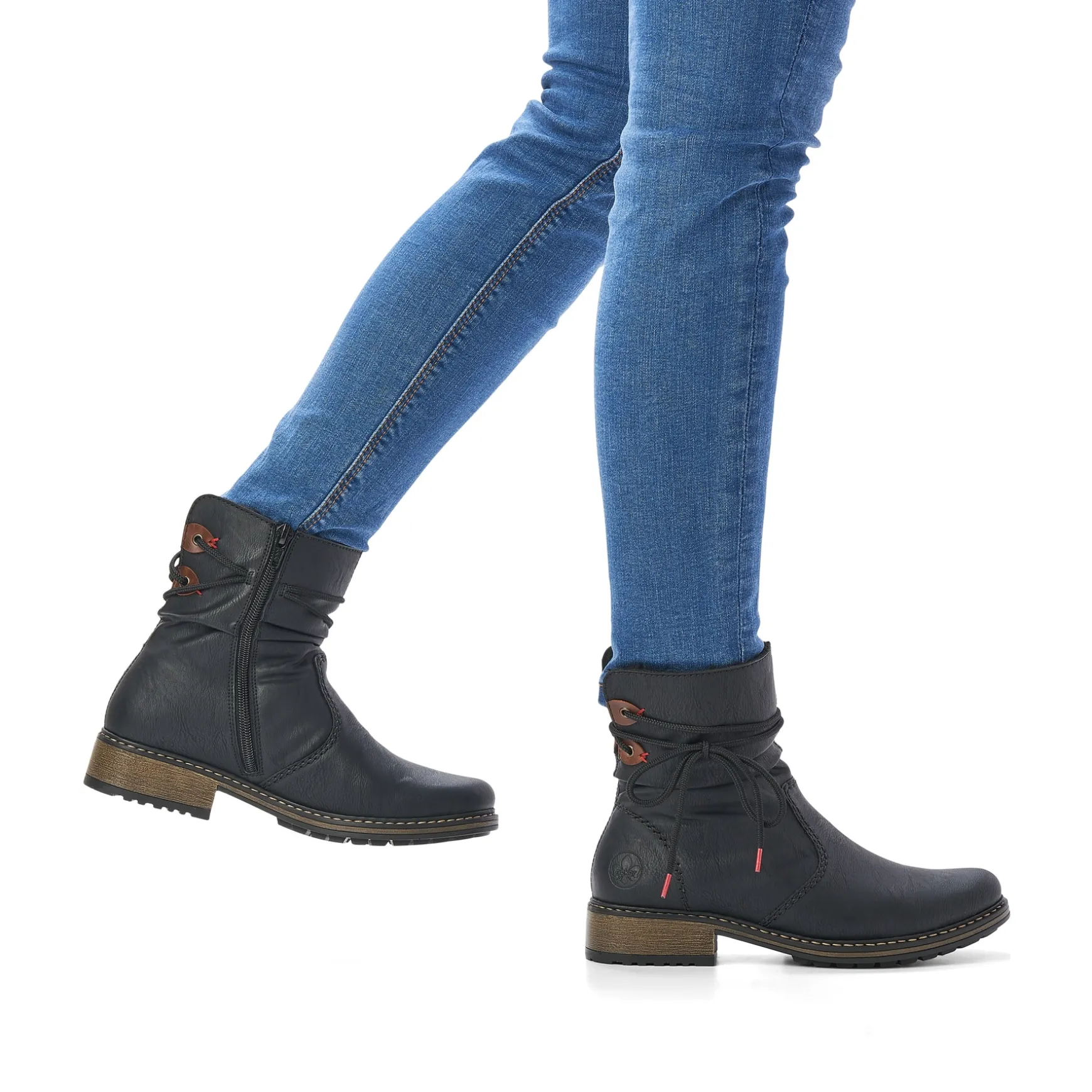 Rieker Damen Kurzstiefel mattschwarz