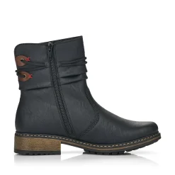 Rieker Damen Kurzstiefel mattschwarz