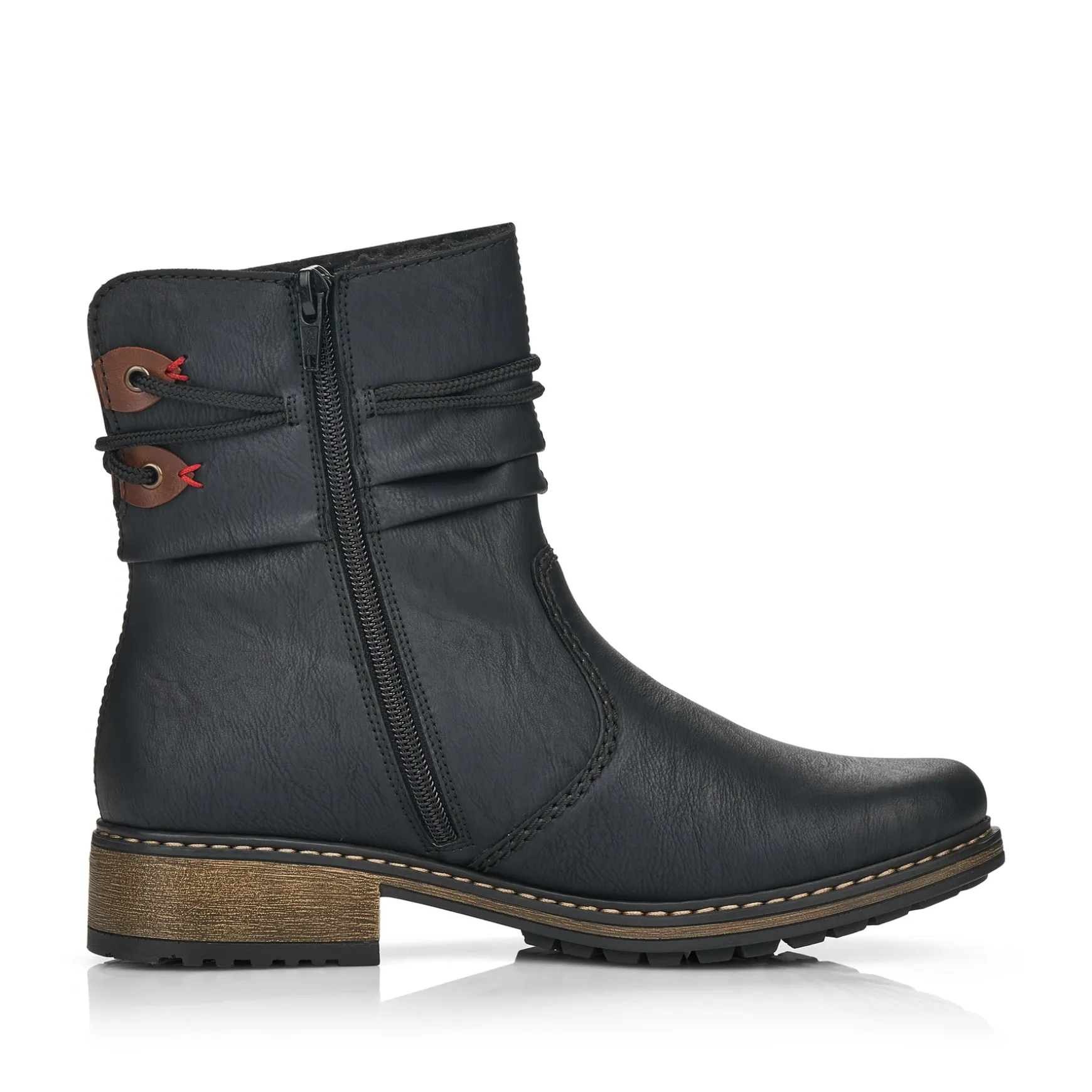 Rieker Damen Kurzstiefel mattschwarz