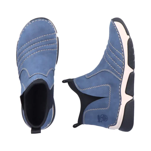 Rieker Damen Kurzstiefel blaugrau