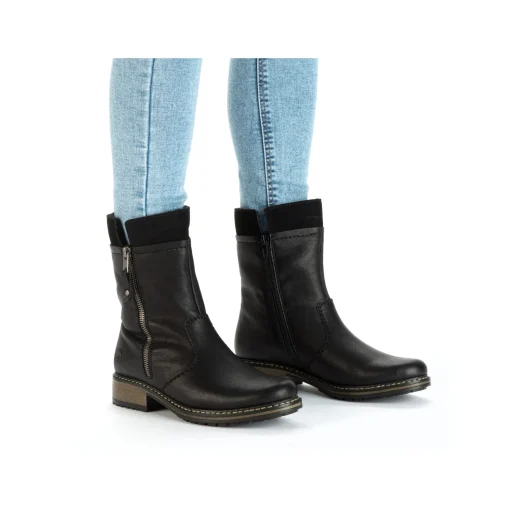 Rieker Damen Kurzstiefel tiefschwarz