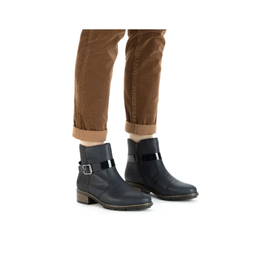 Rieker Damen Kurzstiefel azurblau