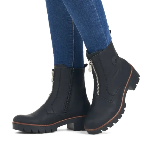 Rieker Damen Kurzstiefel tiefschwarz