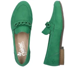 Rieker Damen Loafer grasgrün