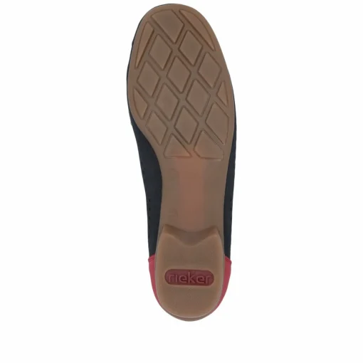 Rieker Damen Loafer ozeanblau-feuerrot