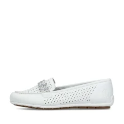 Rieker Damen Loafer reinweiss