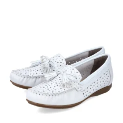 Rieker Damen Loafer reinweiss
