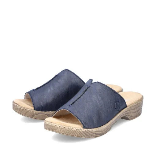 Rieker Damen Pantoletten marineblau