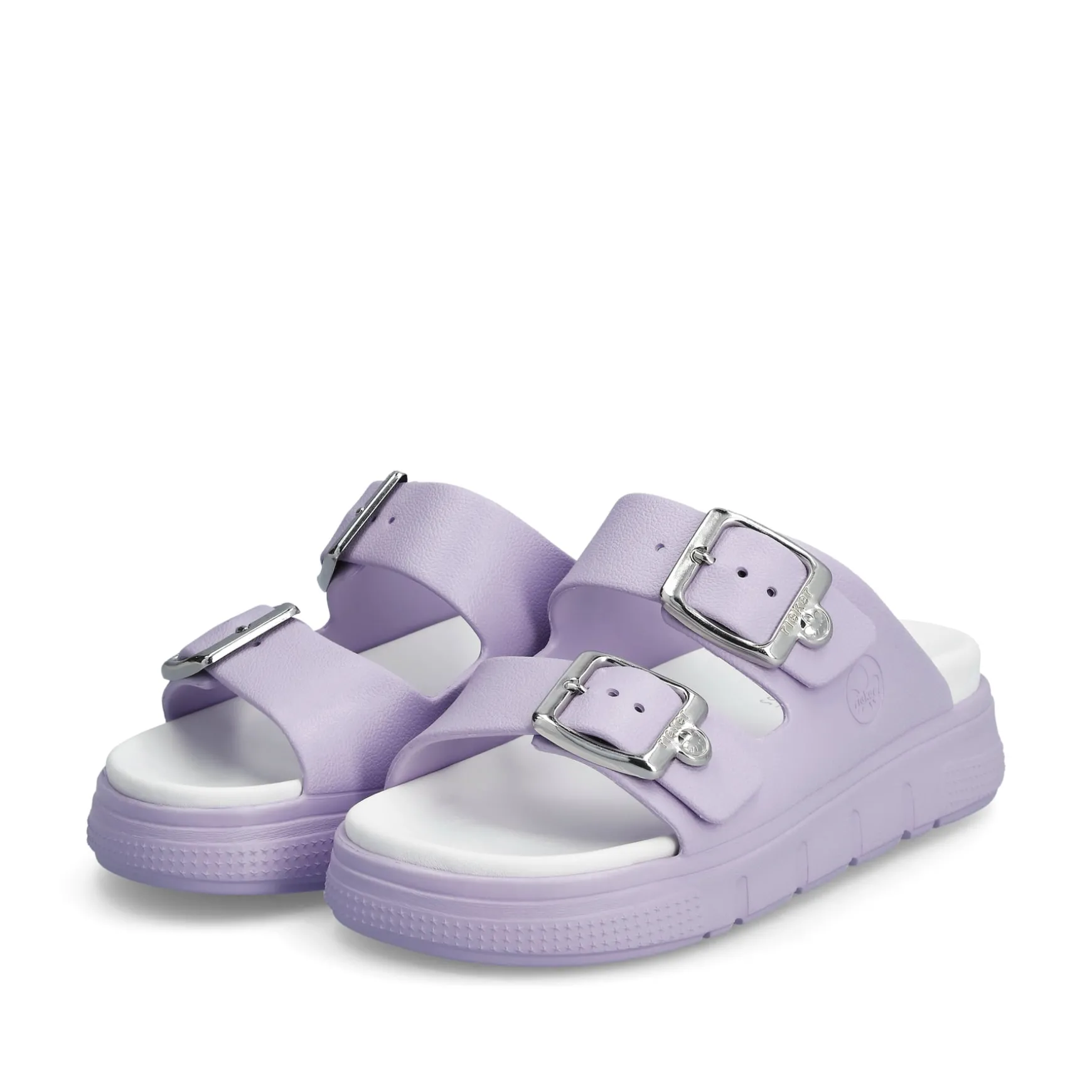 Rieker Damen Pantoletten fliederfaben