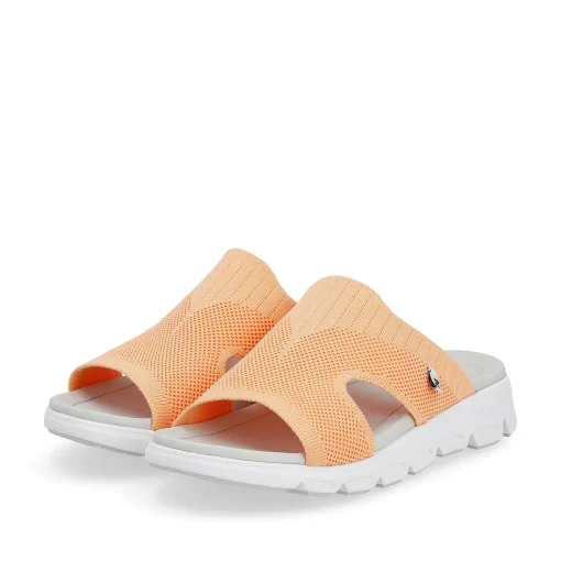 Rieker Damen Pantoletten neon orange