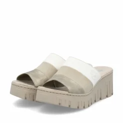 Rieker Damen Pantoletten hellbeige