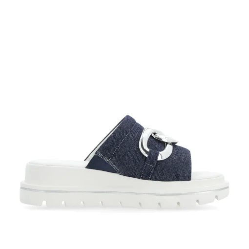 Rieker Damen Pantoletten denim