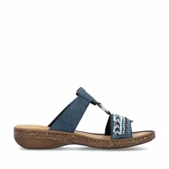 Rieker Damen Pantoletten denimblau