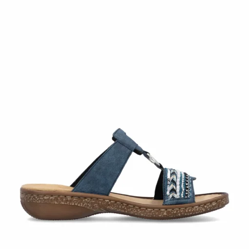 Rieker Damen Pantoletten denimblau